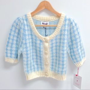 NWT Rouje (Paris) Ronny Blue Ivory Cardigan XS/S